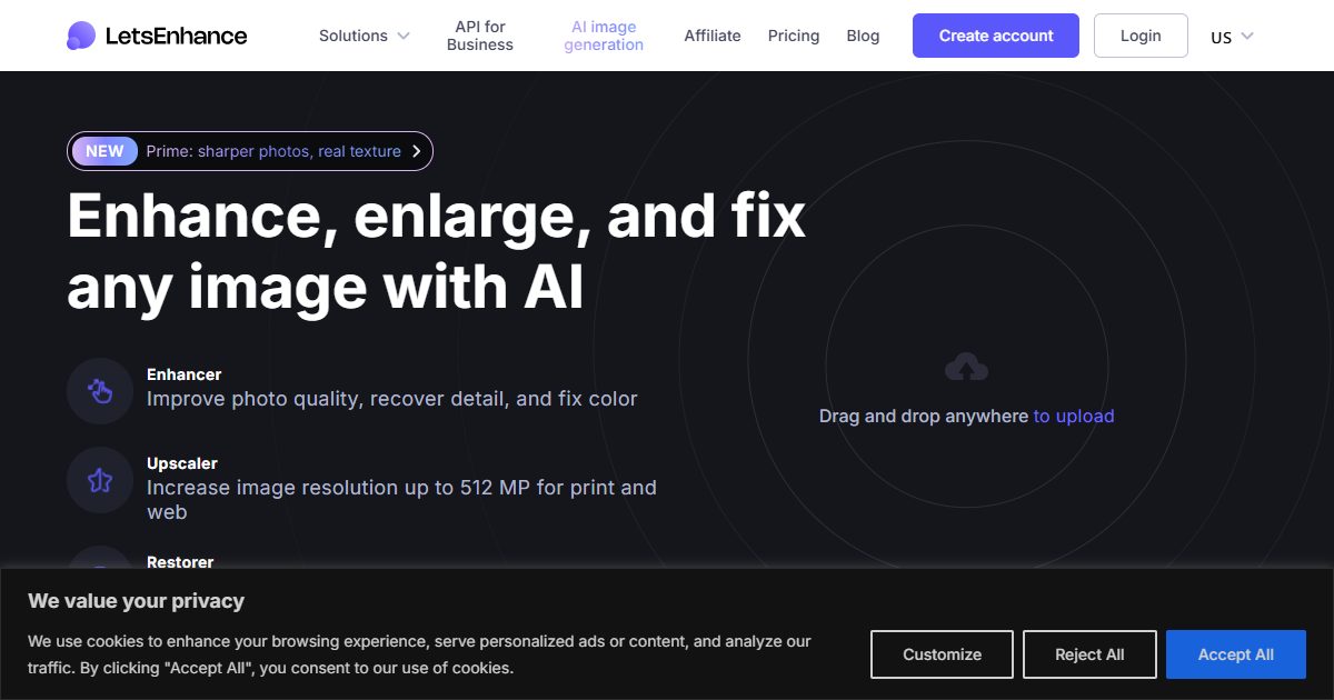 AI image and video tools to upscale, sharpen, enhance, and restore quality online.