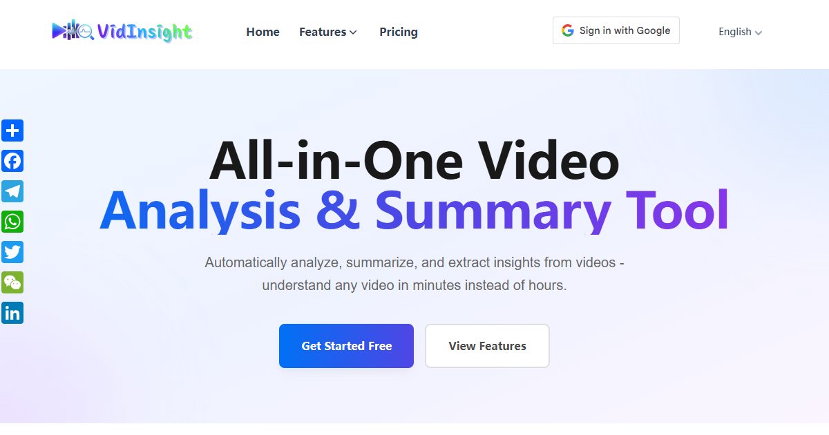 AI-powered video analysis and summarization tool for creators, educators, and teams.