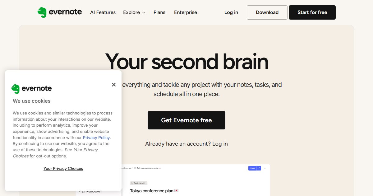 Your second brain for capturing and organizing everything important