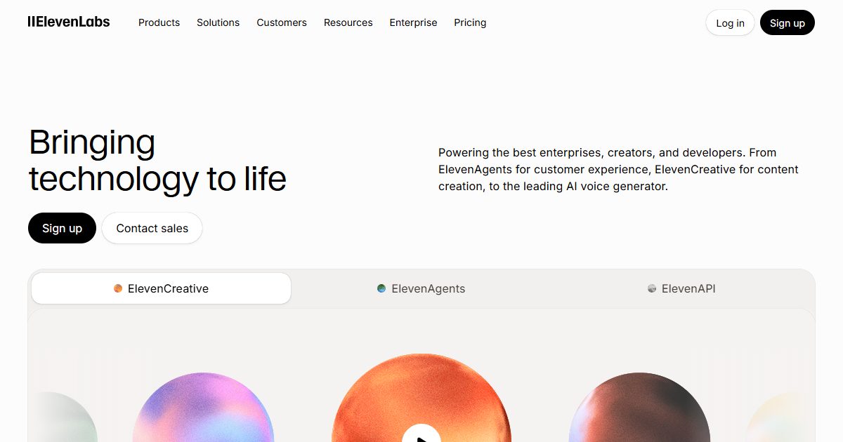 AI voice generator and voice agents platform with 5,000+ voices in 70+ languages.