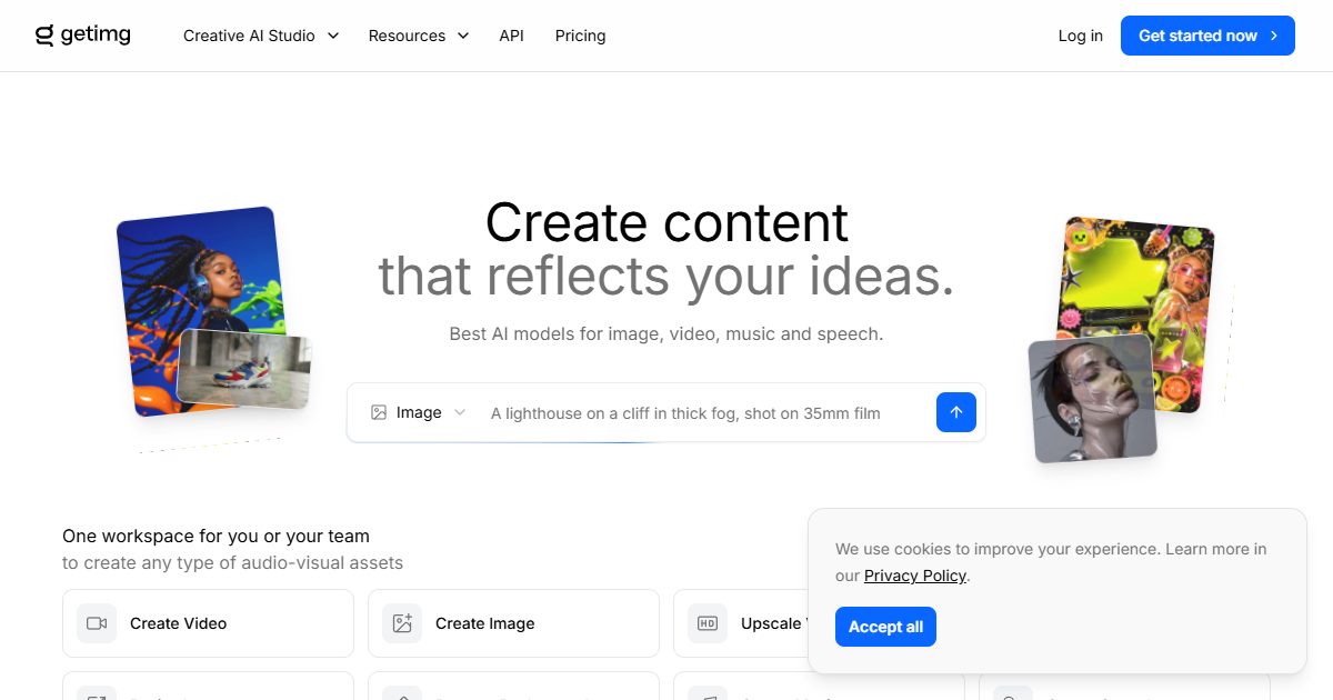 Getimg AI is an AI image generator to make images from text, create AI animation, outpaint photos, and upscale image res